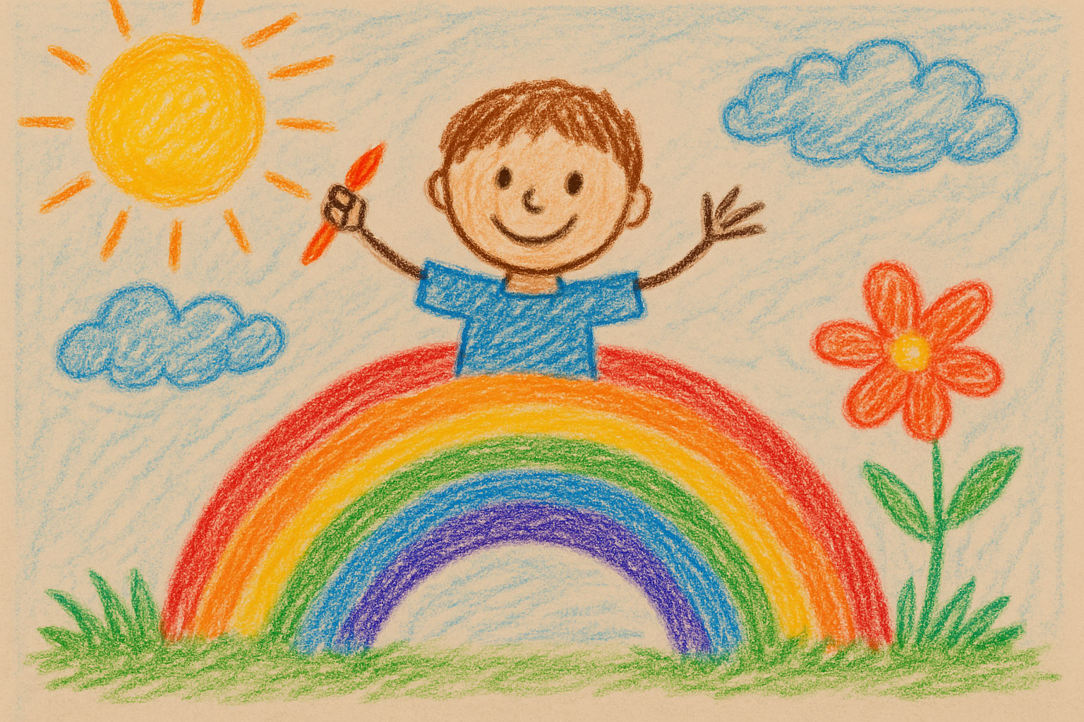 Kind bei einer kreativen Ausdrucksform wie Malen oder Zeichnen – symbolische Darstellung der behutsamen therapeutischen Arbeit mit Kindern.